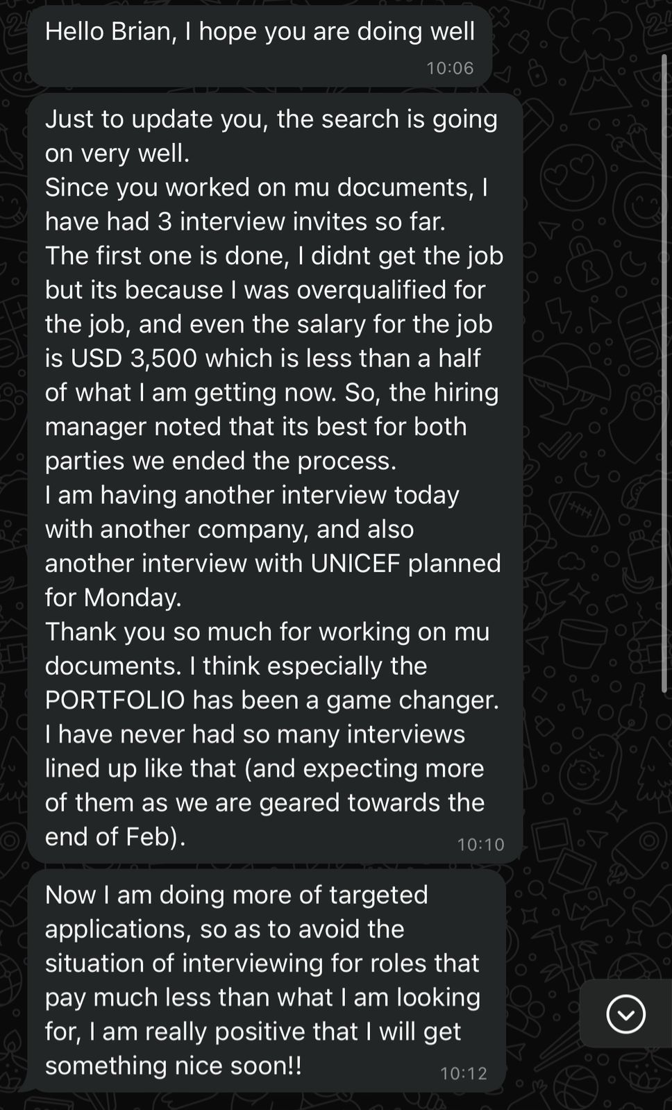 LinkedIn testimonial
